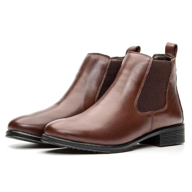 Bota Cano Curto Feminina Chelsea de Couro Peccato NS Farm