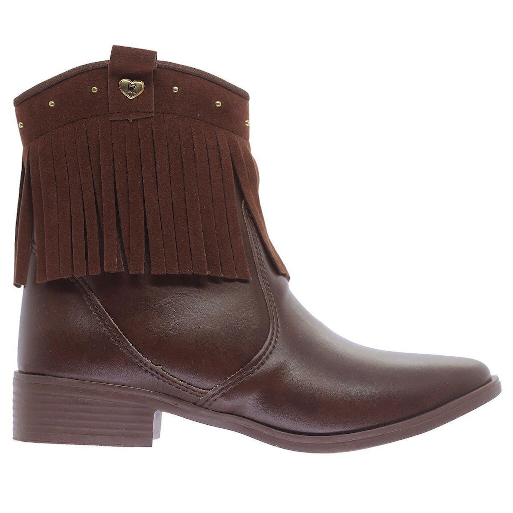 Bota Cano Curto Infantil Menina Kidy 07000600016 Marrom