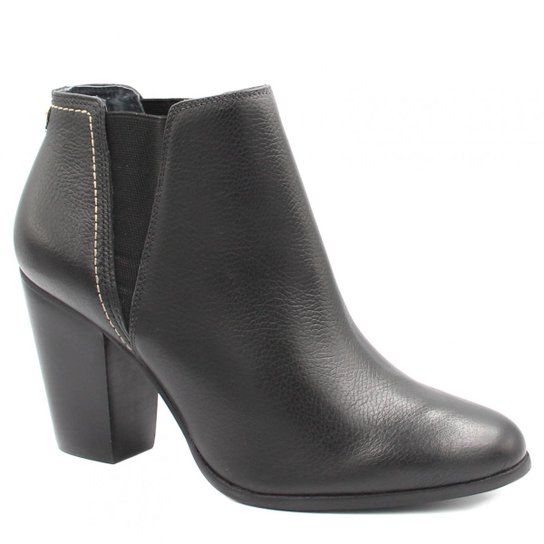 Bota Cano Curto Jorge Bischoff Ankle Boot Salto Feminina - Preto