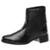 Bota Cano Curto Lisa Feminino Calce Fácil Sem Fecho Com Elástico - Preto