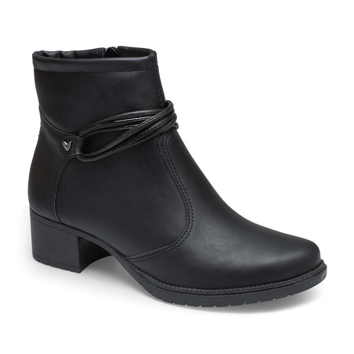 Bota Cano Curto Mississipi MC802 Feminina - Preta Menor preço em Bota Cano Curto Mississipi MC802 Feminina - Preta