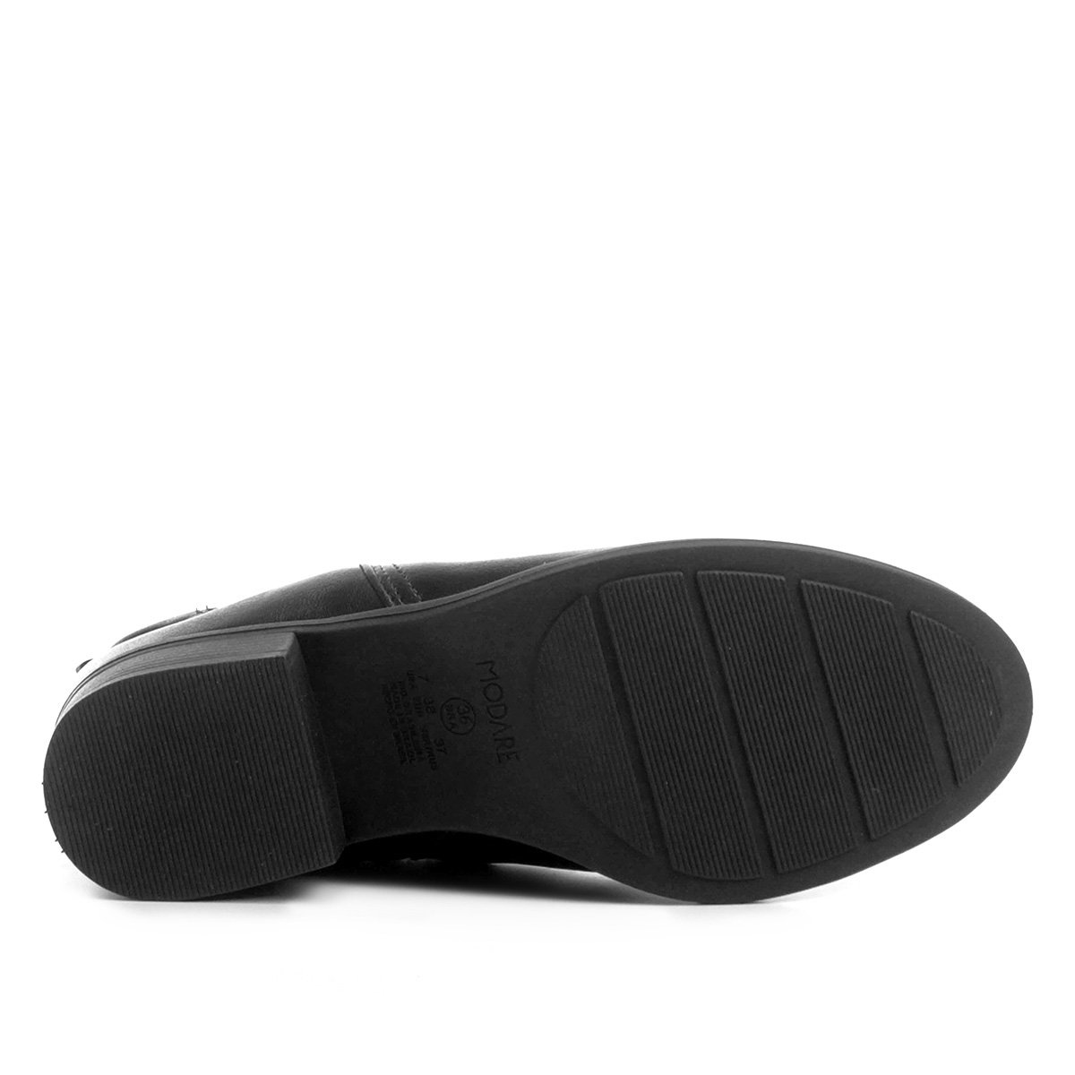 bota cano curto modare elástico lateral feminina