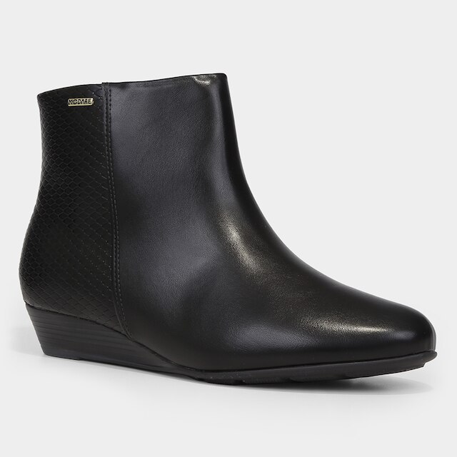 Bota Cano Curto Modare Textura Snaker Salto Baixo Feminina