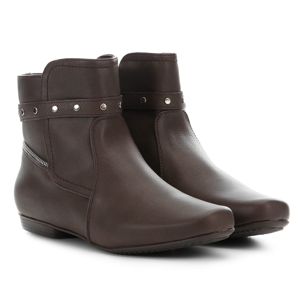 Bota Cano Curto Mooncity Detalhe Tiras Feminina - Marrom é ruim? Bota Cano Curto Mooncity Detalhe Tiras Feminina - Marrom é boa?