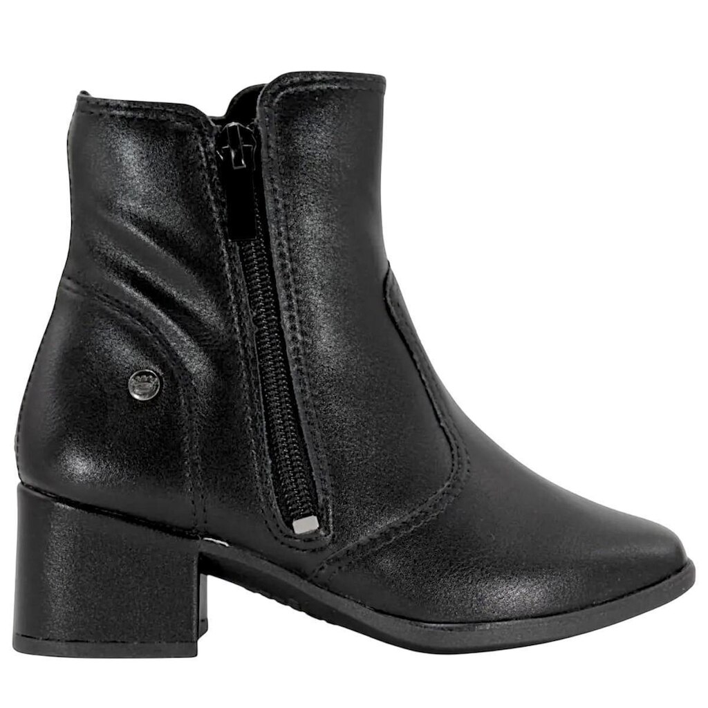 Bota Cano Curto Pink Cats Salto Bloco Elegance Comfort