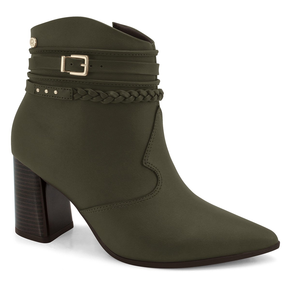 Bota Cano Curto Ramarim Salto Bloco Tiras Feminina - Verde Militar é ruim? Bota Cano Curto Ramarim Salto Bloco Tiras Feminina - Verde Militar é boa?