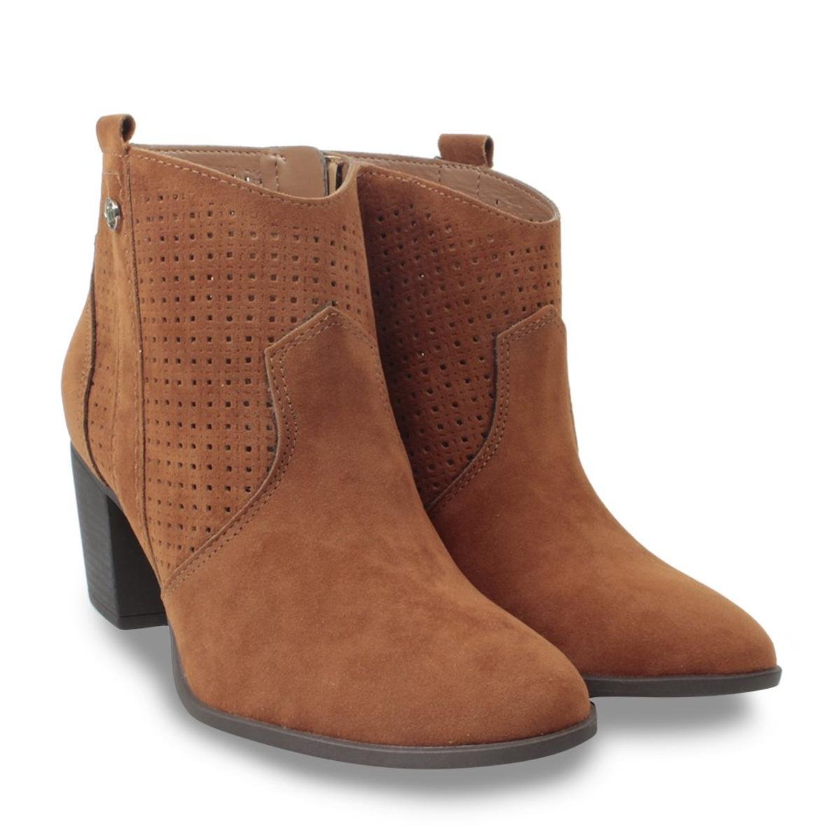 bota via marte caramelo cano curto