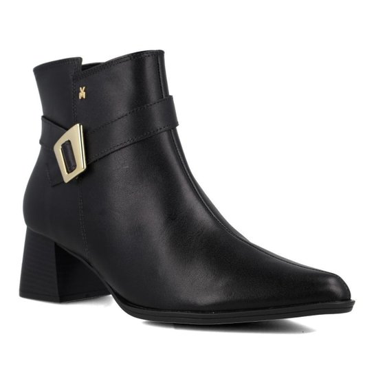 Bota Cano Curto Via Marte Fivela Feminina