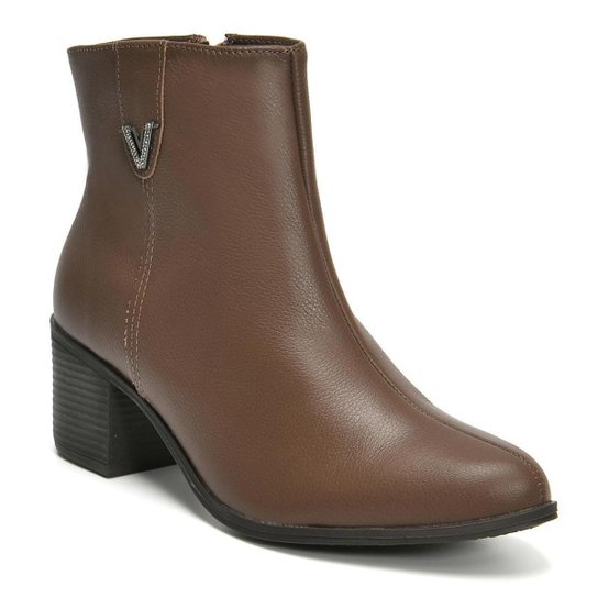 Bota Cano Curto Via Marte Leather Feminina