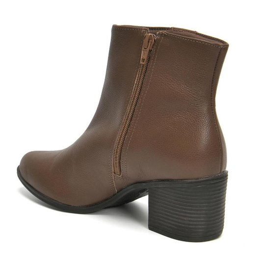 Bota Cano Curto Via Marte Leather Feminina