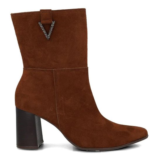 Bota Cano Curto Via Marte Logo Feminina