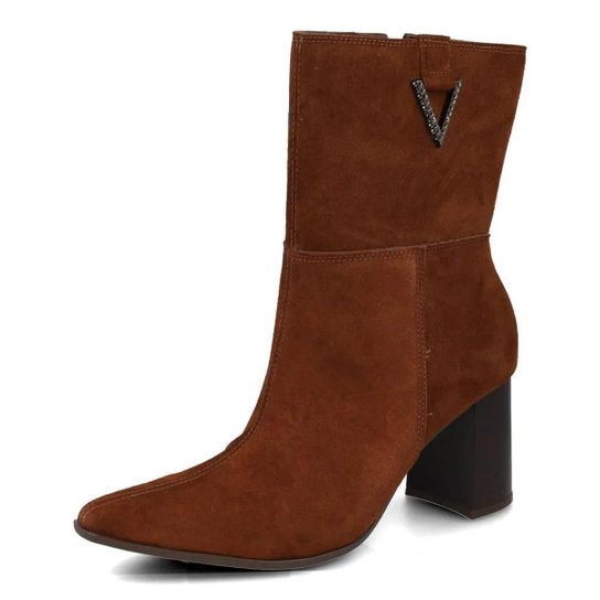 Bota Cano Curto Via Marte Logo Feminina