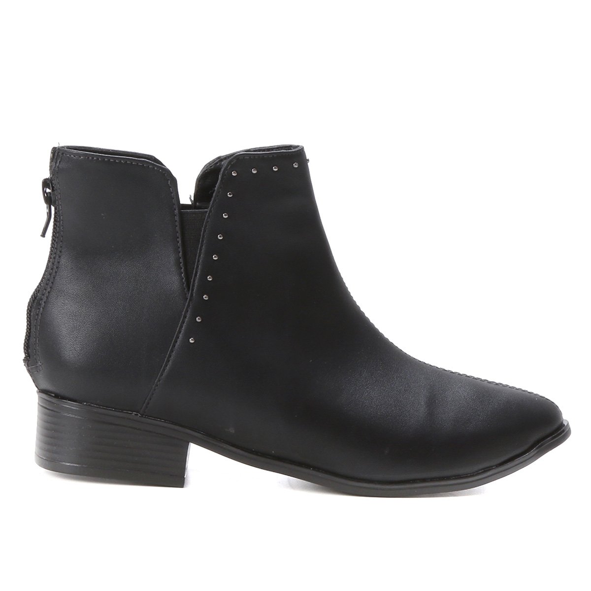 Bota Cano Curto Via Uno Básica Prespontos Feminina - Preto é ruim? Bota Cano Curto Via Uno Básica Prespontos Feminina - Preto é boa?