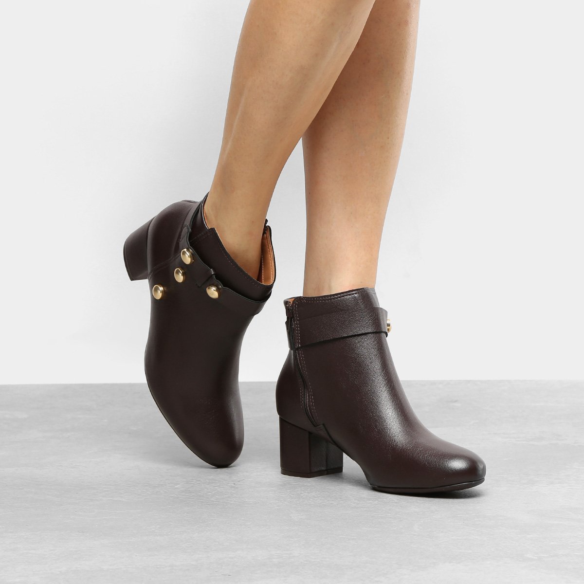 botas bico redondo feminina