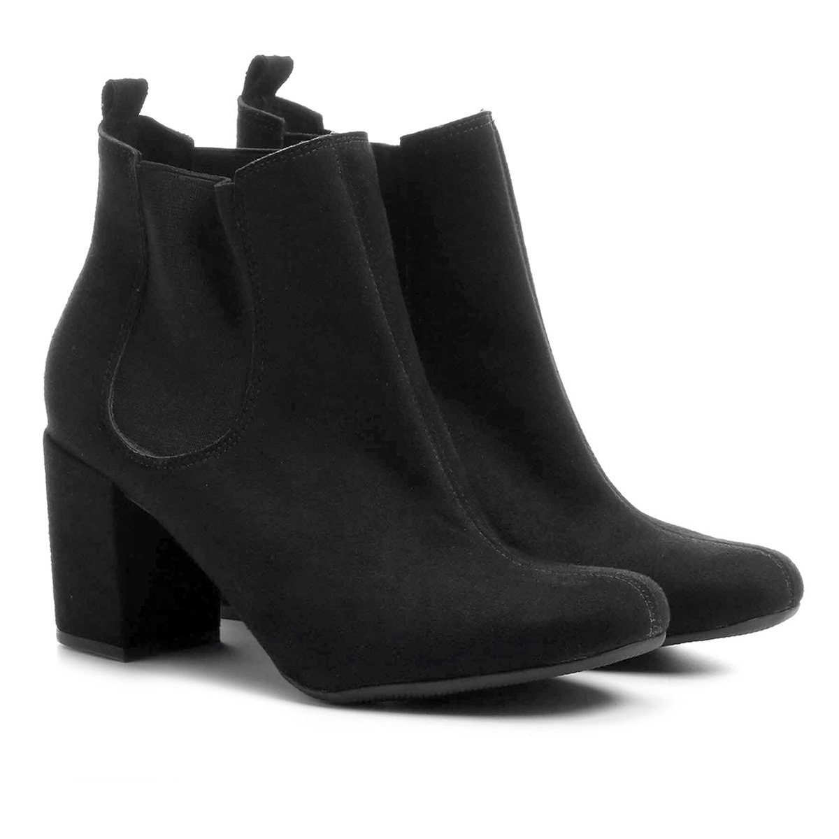 bota cano curto zatz salto grosso feminina