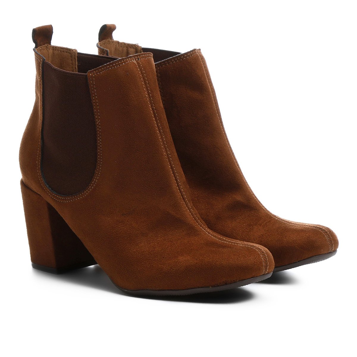 bota cano curto zatz salto grosso feminina