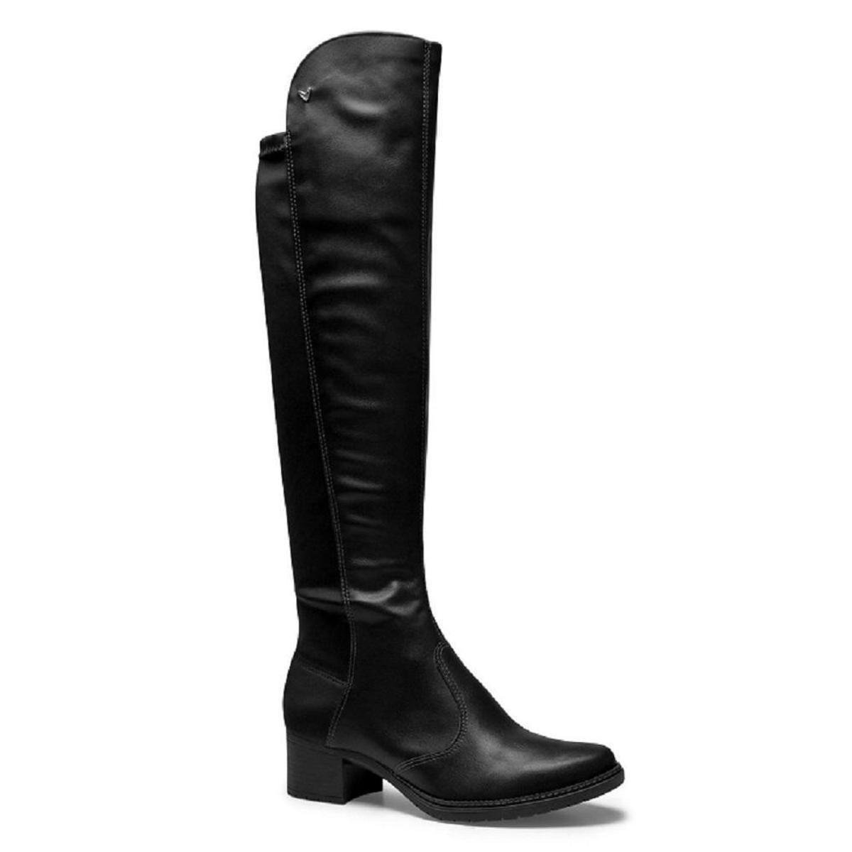 Bota Cano Longo Mississipi Q8542-0001 Feminina - Preta Menor preço em Bota Cano Longo Mississipi Q8542-0001 Feminina - Preta