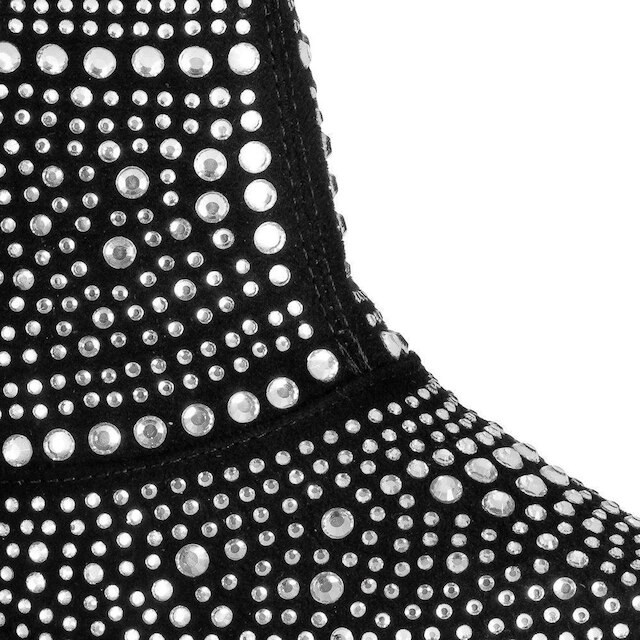 Bota Cano Longo Salto Fino Brilho Sapato Show 1601834