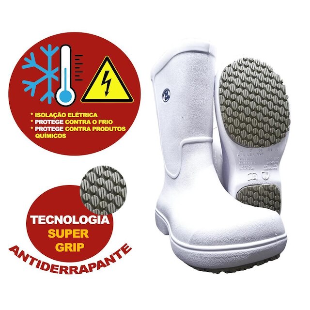 Bota Cano Longo SoftWorks Antiderrapante Super Grip Para Limpeza EVA BB86