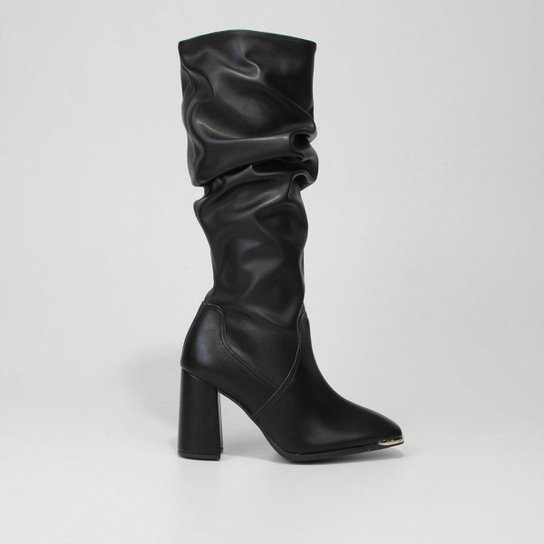 Bota Cano Longo Vizzano Slouch Bico Quadrado Feminina Zattini