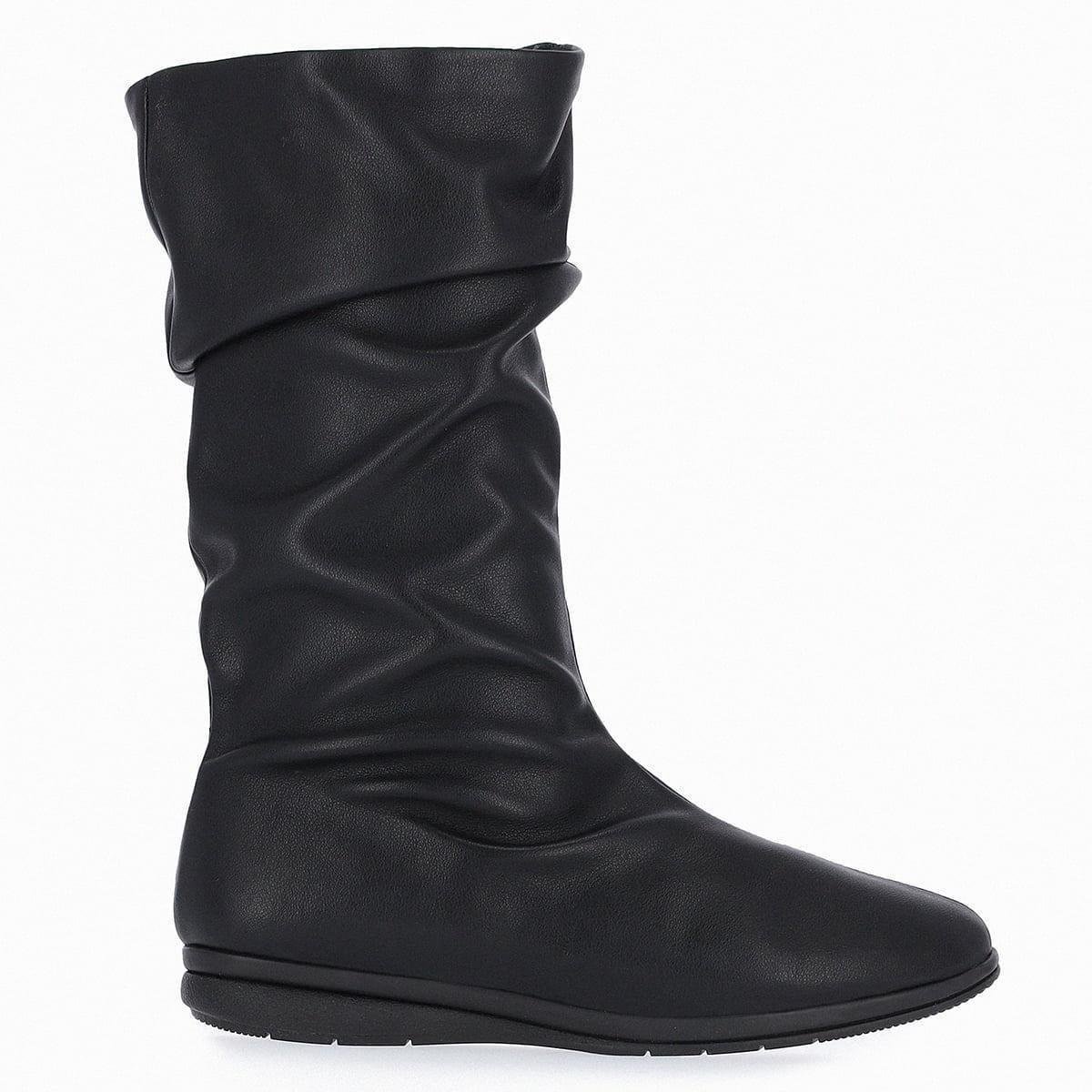 Bota Cano Médio Sandy Salto Anabela Baixo Preto 41 - Marrom Menor preço em Bota Cano Médio Sandy Salto Anabela Baixo Preto 41 - Marrom