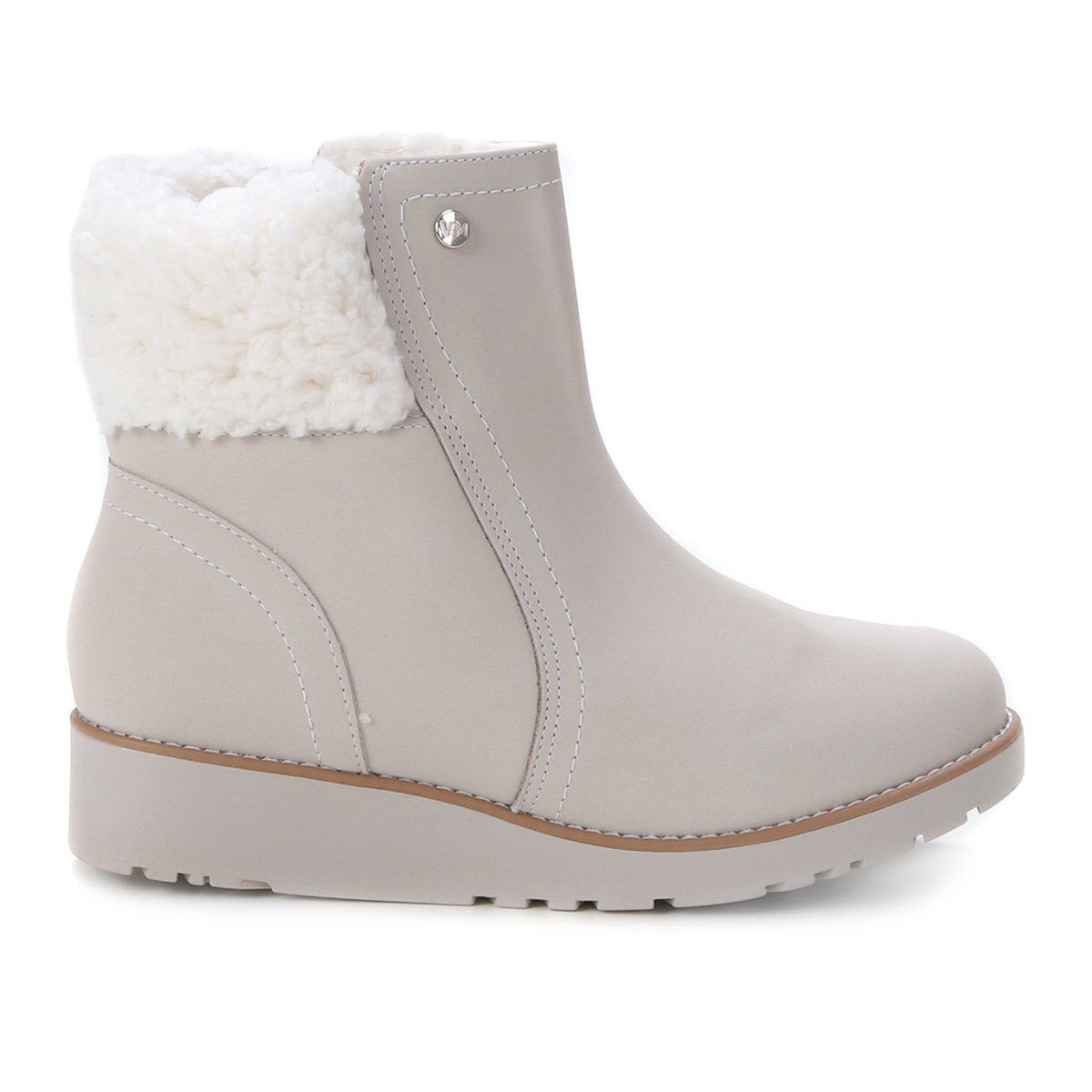 Bota Cano Médio Via Marte Peluciada Feminina Menor preço em Bota Cano Médio Via Marte Peluciada Feminina