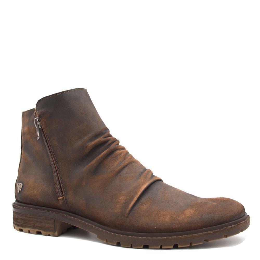Bota Casual Cavalera Lewis em Couro Masculina - Marrom Menor preço em Bota Casual Cavalera Lewis em Couro Masculina - Marrom