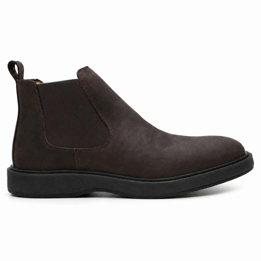 Bota Casual Chelsea Cafe Em Couro 20886h