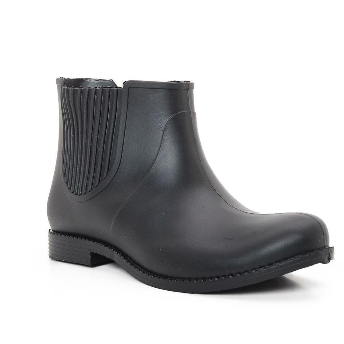 Bota Casual Chelsea Feminina Galocha Injetada Moda Conforto - Preto Menor preço em Bota Casual Chelsea Feminina Galocha Injetada Moda Conforto - Preto