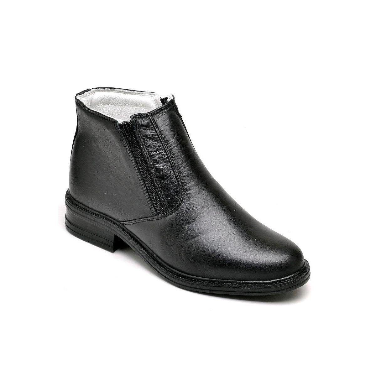 Bota Casual Couro Bico Redondo Leve Macia Conforto Masculina Menor preço em Bota Casual Couro Bico Redondo Leve Macia Conforto Masculina
