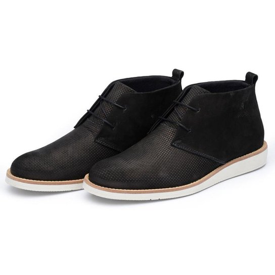 Bota Casual Couro Cano Médio MAH Decor Masculina - Marinho