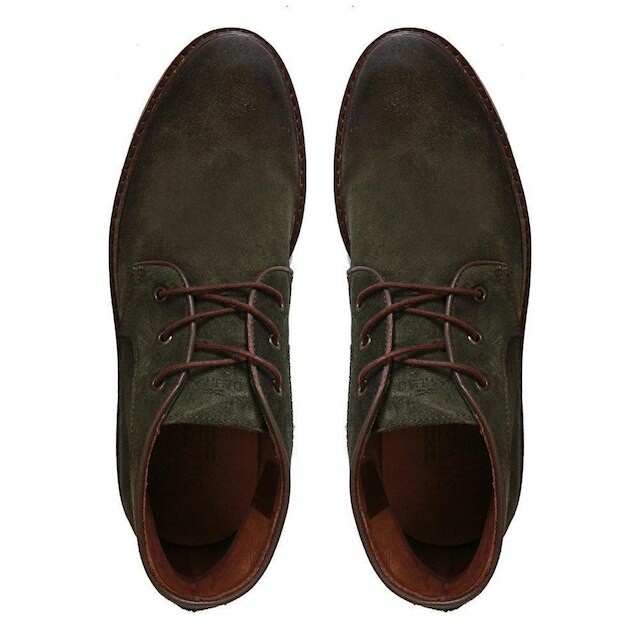 Bota Casual Jonh Masculino Russan Musgo/debun Avela Samello