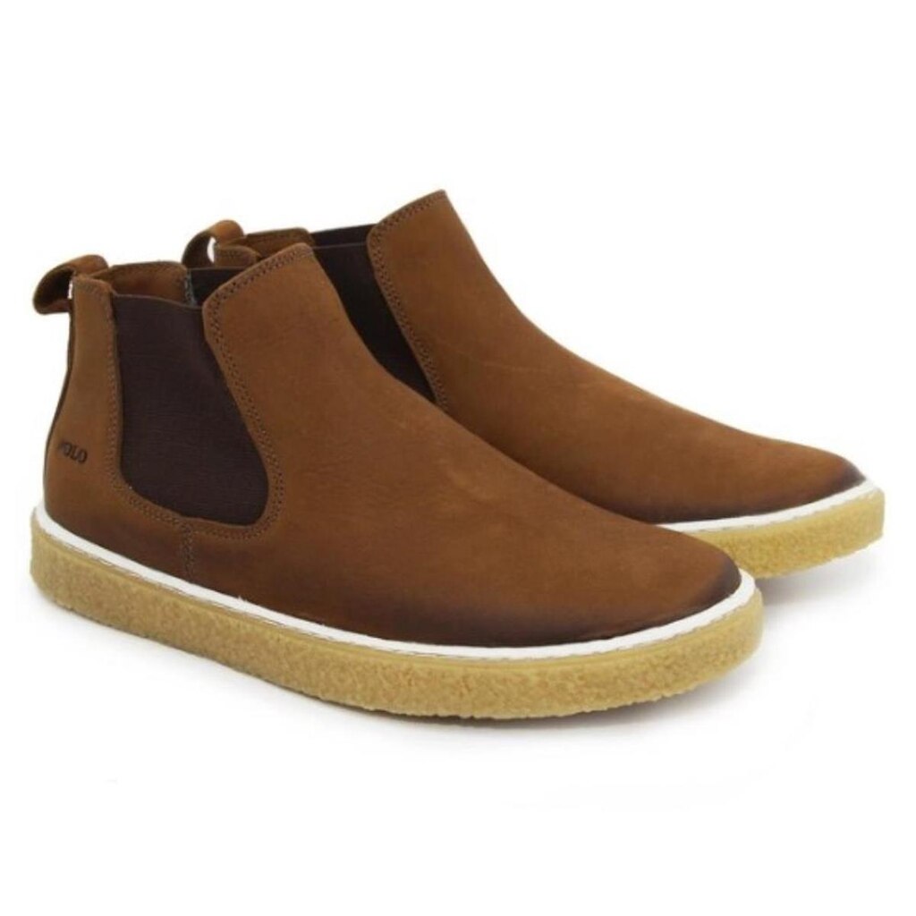 Bota Casual Masculina Couro Cano Curto Confortável