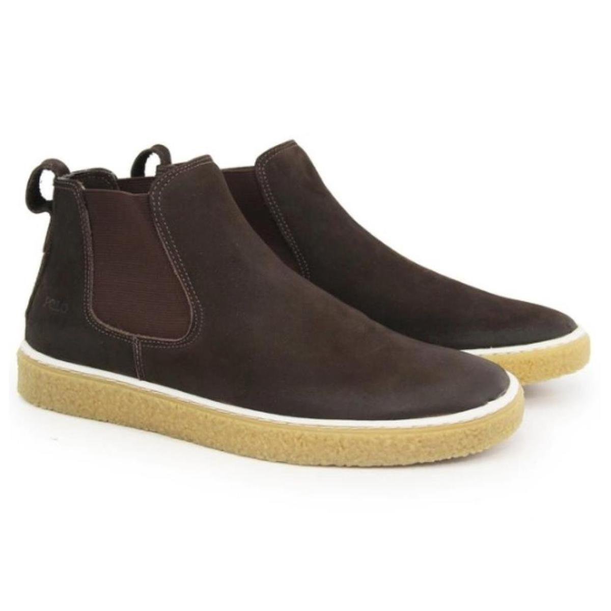 Bota Casual Masculina Couro Cano Curto Confortável Menor preço em Bota Casual Masculina Couro Cano Curto Confortável