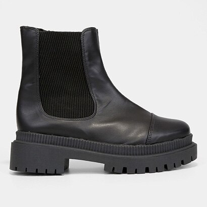Bota Chelsea Cano Curto Griffe Tratorada Feminina - Feminino