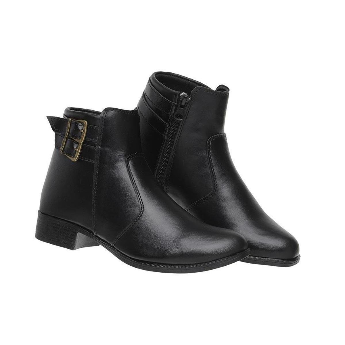 Bota Chelsea Feminina Casual Conforto Leve Moderna Macia - Preto Menor preço em Bota Chelsea Feminina Casual Conforto Leve Moderna Macia - Preto