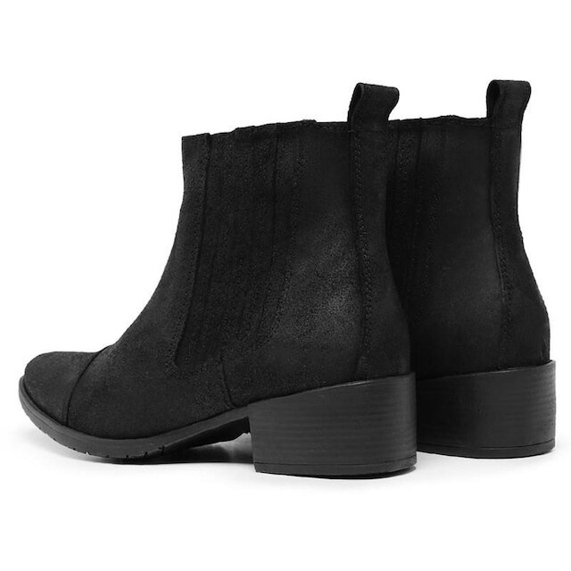 Bota Chelsea Feminina Conforto Resistente Em Couro