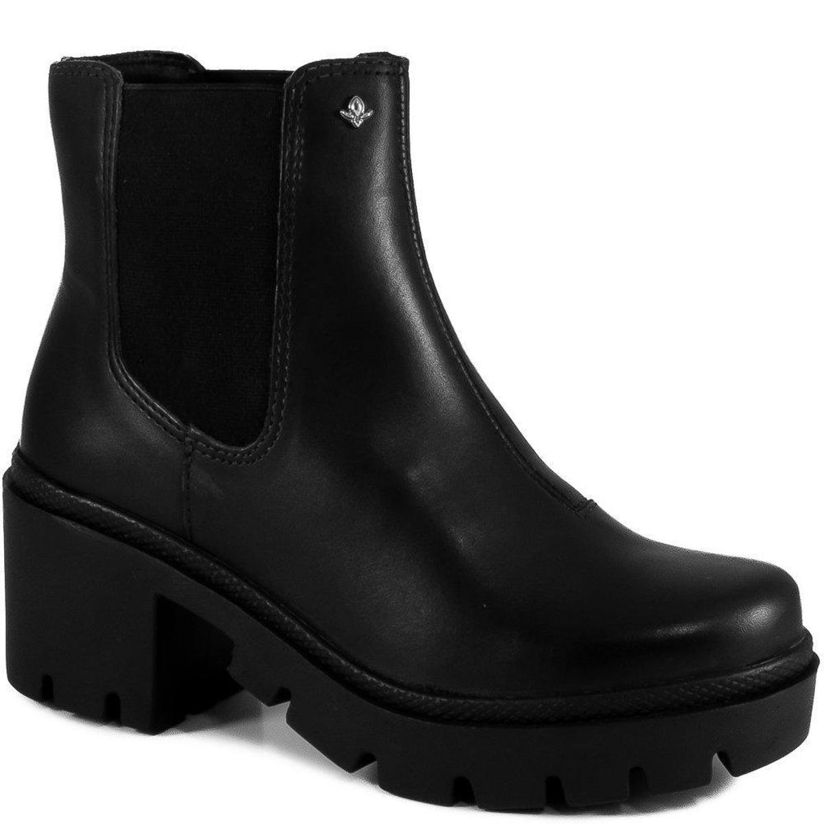 Bota Chelsea Feminina Tratorada Cravo E Canela 168401 - Preto Menor preço em Bota Chelsea Feminina Tratorada Cravo E Canela 168401 - Preto