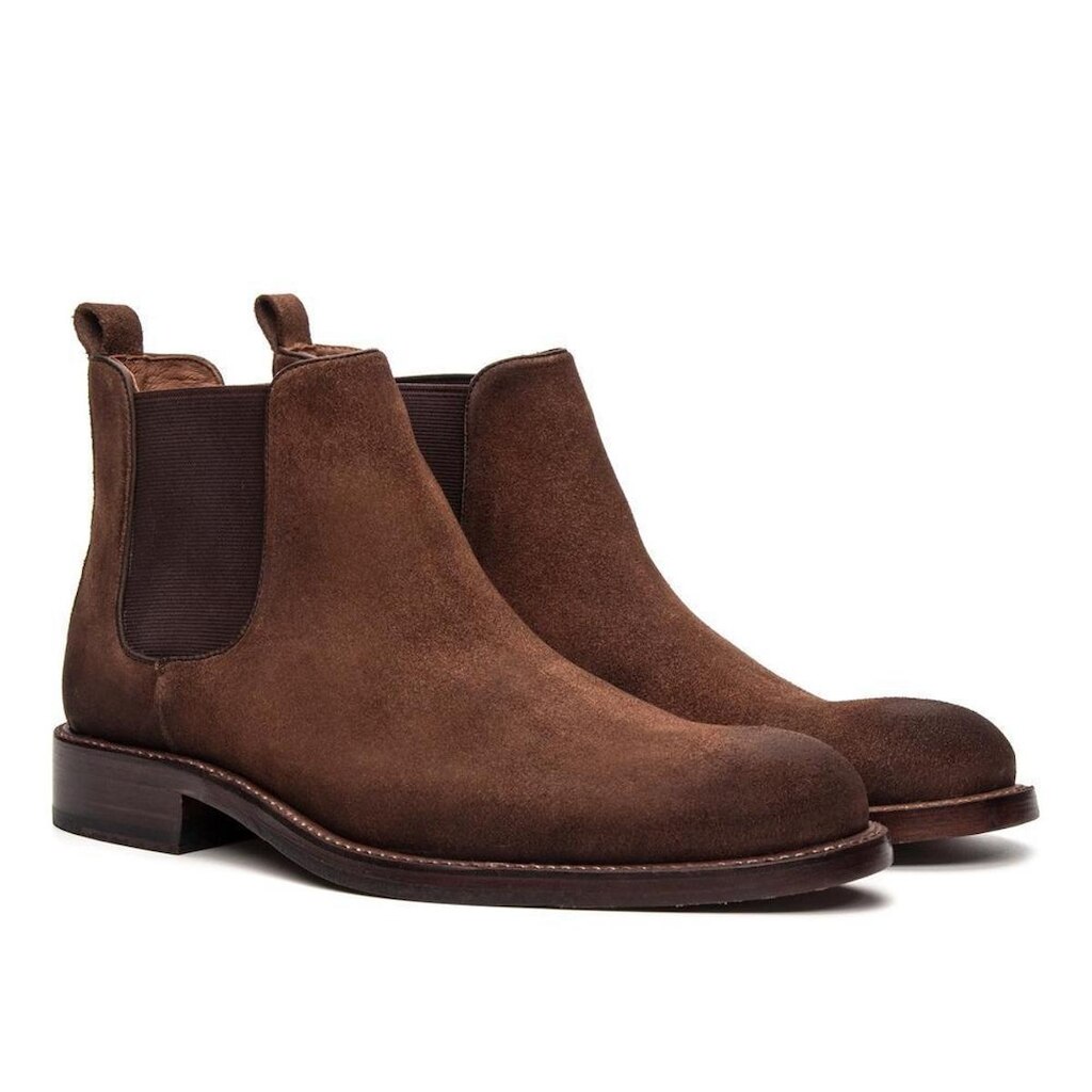 Bota Chelsea Masculina Brera em Camurça Jacometti