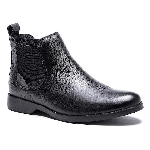 Bota Chelsea Masculina Couro Botina Elástico Lateral Conforto