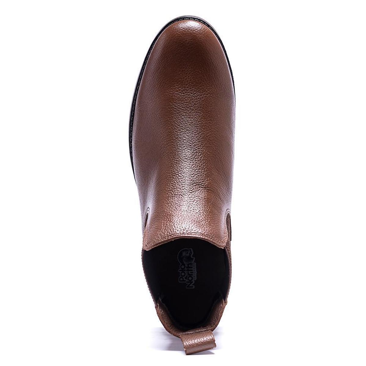 Bota Chelsea Masculina Couro Botina Elástico Lateral Conforto