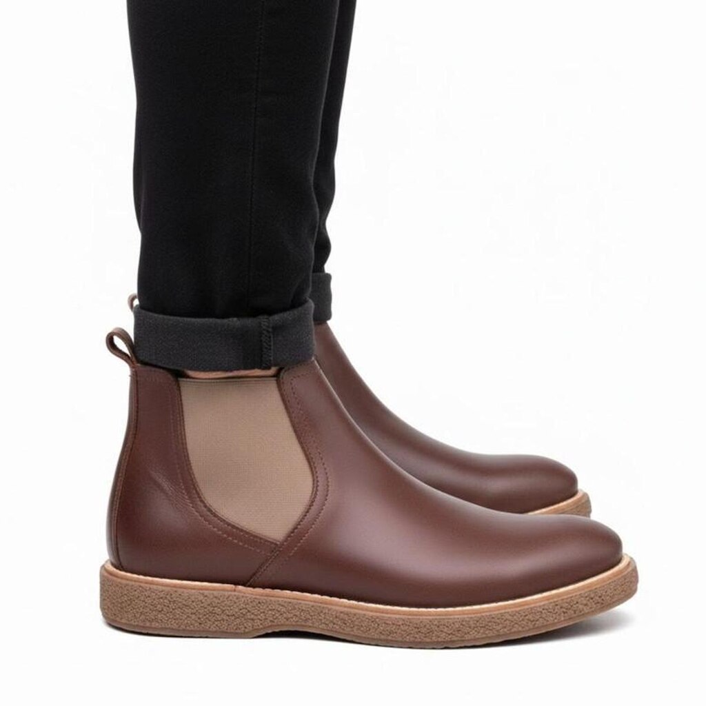 Bota Chelsea Masculina Em Couro Nobre Super Macia e Resistente 2400