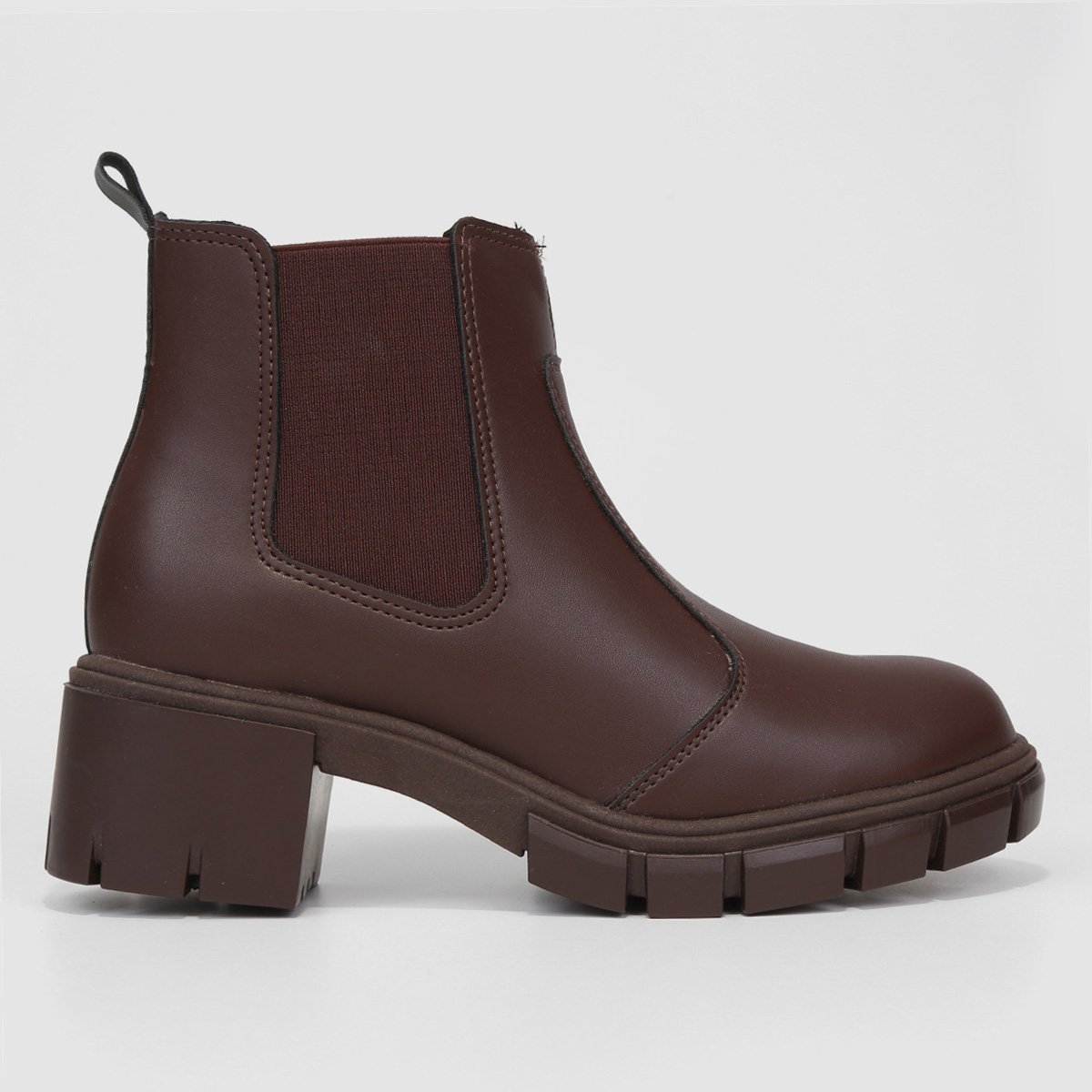 Bota Chelsea Moleca Tratorada Bicolor Feminina - Marrom Menor preço em Bota Chelsea Moleca Tratorada Bicolor Feminina - Marrom