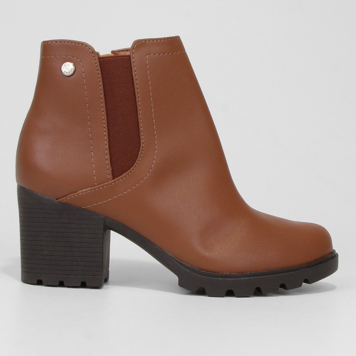 Bota Chelsea Via Uno Tratorada Cano Curto Feminina - Marrom Menor preço em Bota Chelsea Via Uno Tratorada Cano Curto Feminina - Marrom