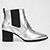 Bota Chelsea Vizzano Metalizada Bico Fino Feminina - Prata