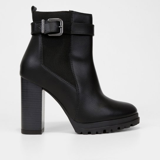 Bota Chelsea Vizzano Salto Alto Fivela Feminina