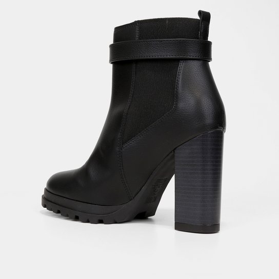Bota Chelsea Vizzano Salto Alto Fivela Feminina