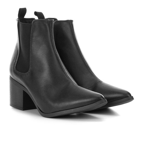 Bota Chelsea Zatz Salto Baixo - Preto