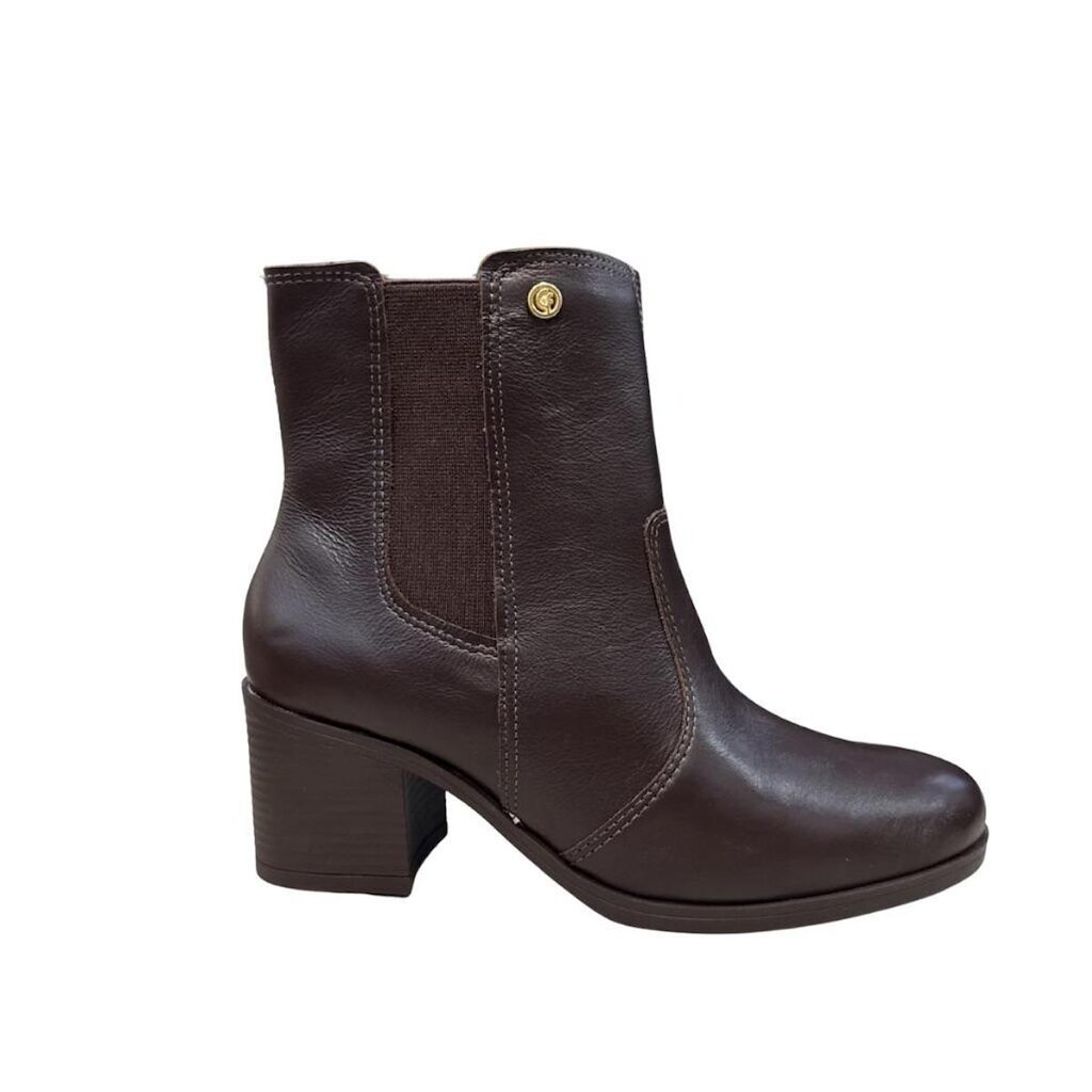 Bota Comfortflex 26-84302 Feminina Couro Legítimo Chelsea Sa