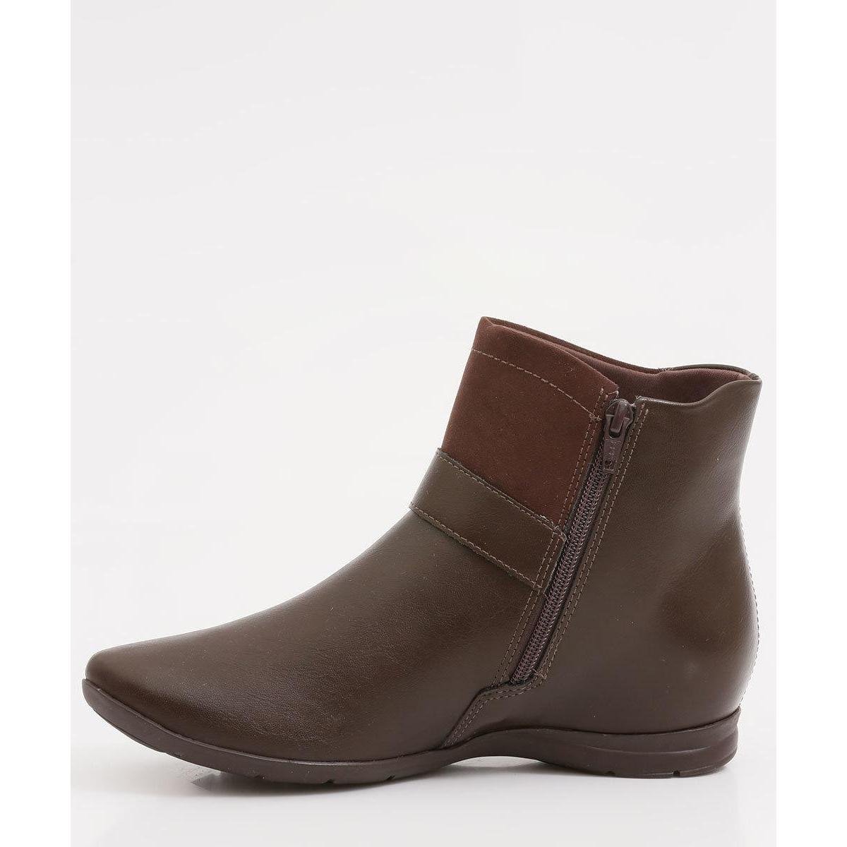bota comfortflex fivela marrom